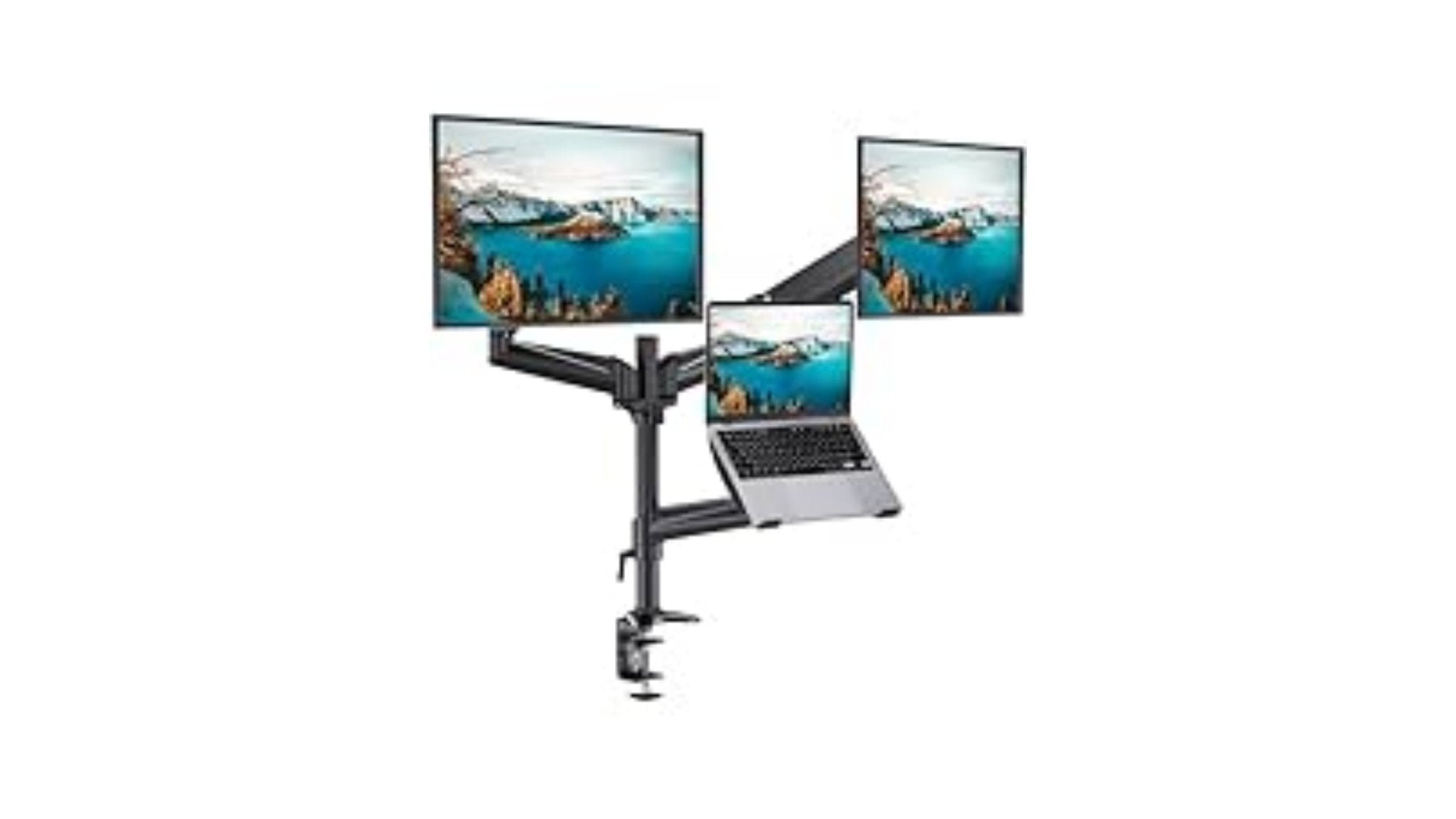 Monitor Mount with Laptop - HUANUO